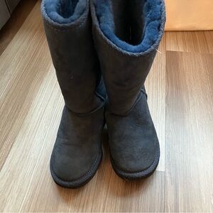 UGG Jumbo Classic Tall Navy Blue Sheepskin Boots